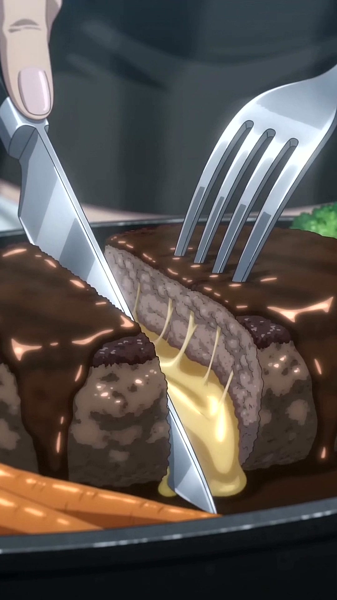 cheese stuffed hamburg steak