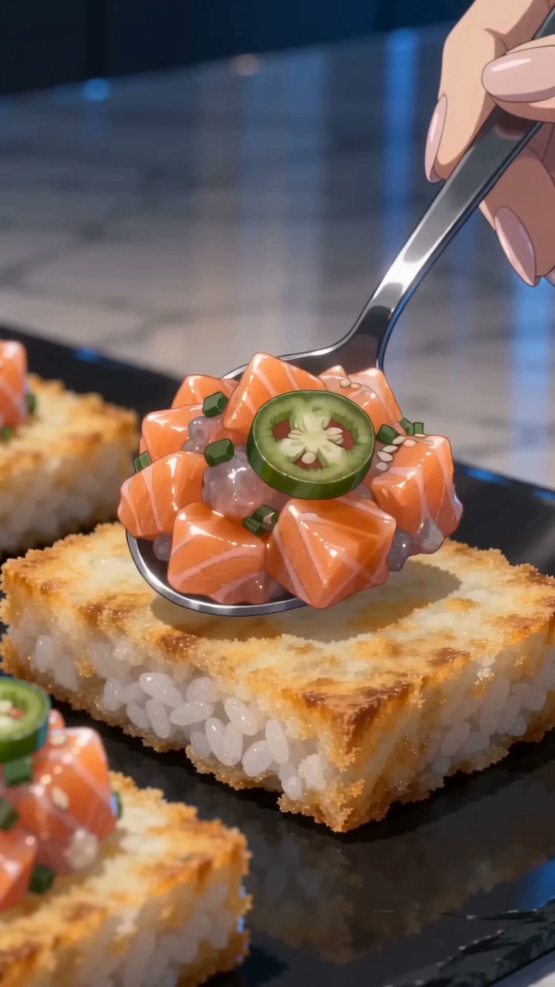 crispy rice spicy salmon
