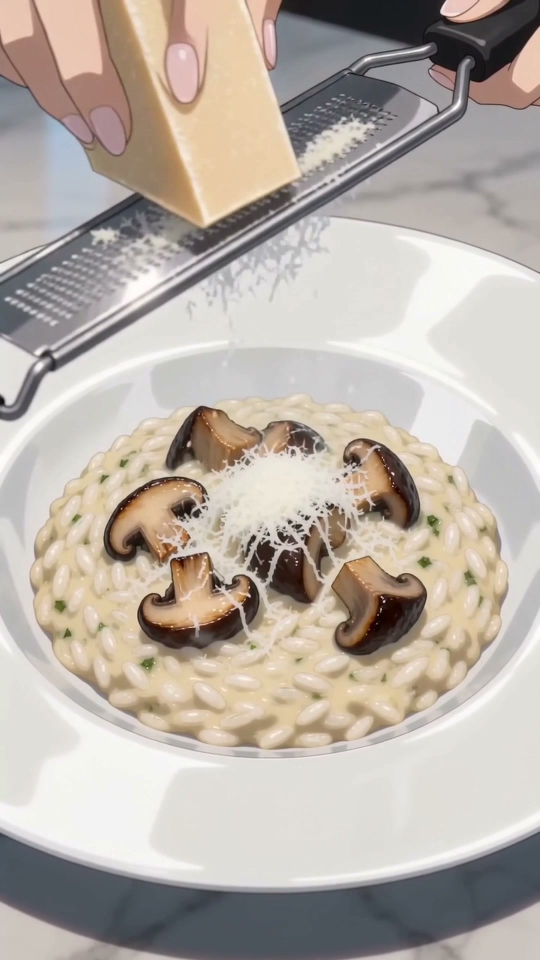 creamy mushroom risotto