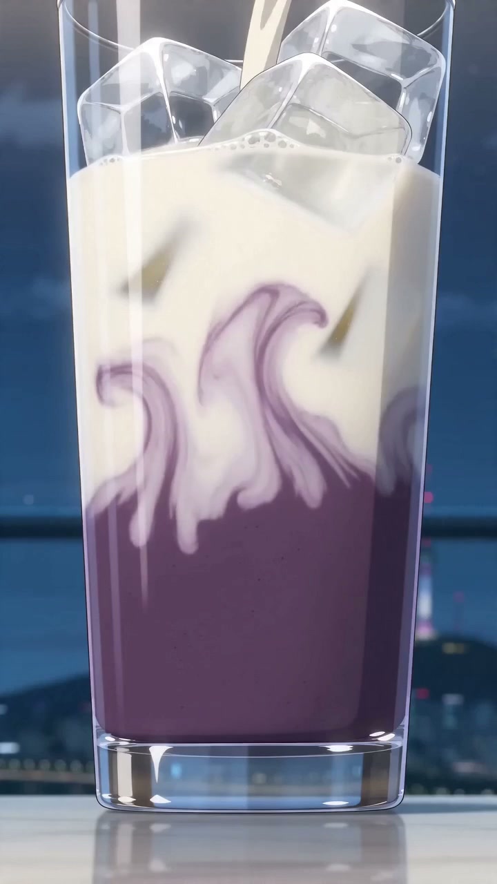 iced ube latte